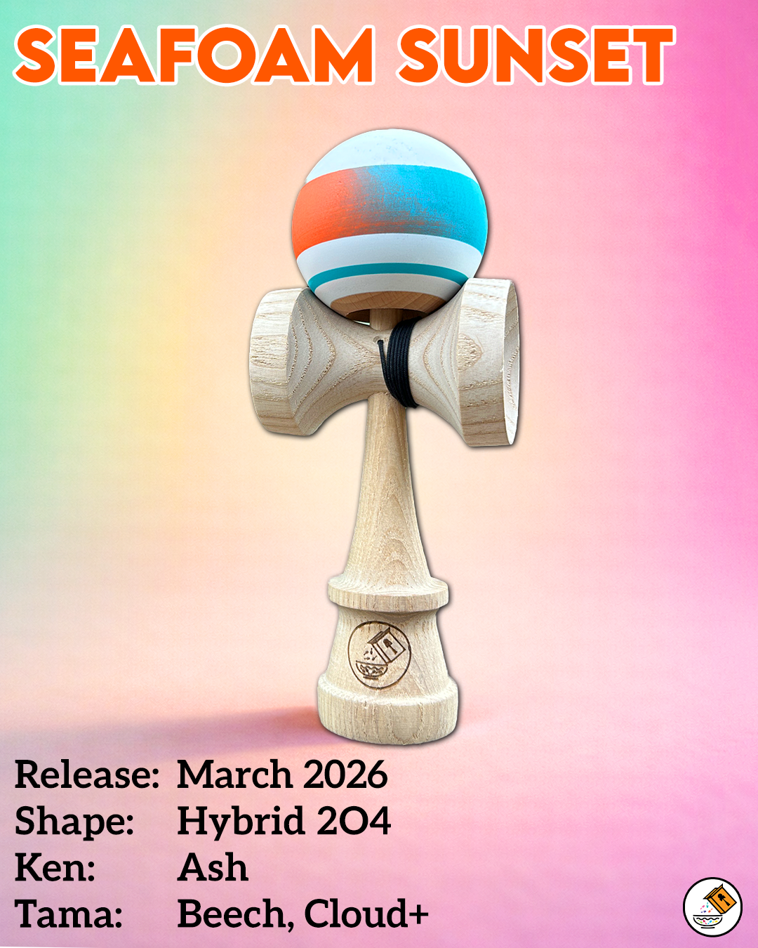Seafoam Sunset - Hybrid 2o4 Shape – CerealKendama